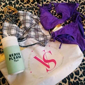 Beach bundle! Tote, cup & 2 bikinis!
